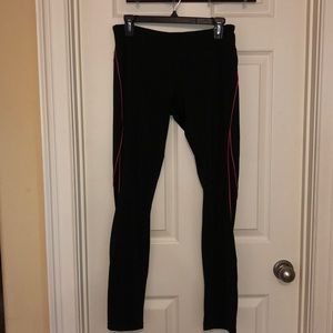 Yoga Pants with Pink Stripe